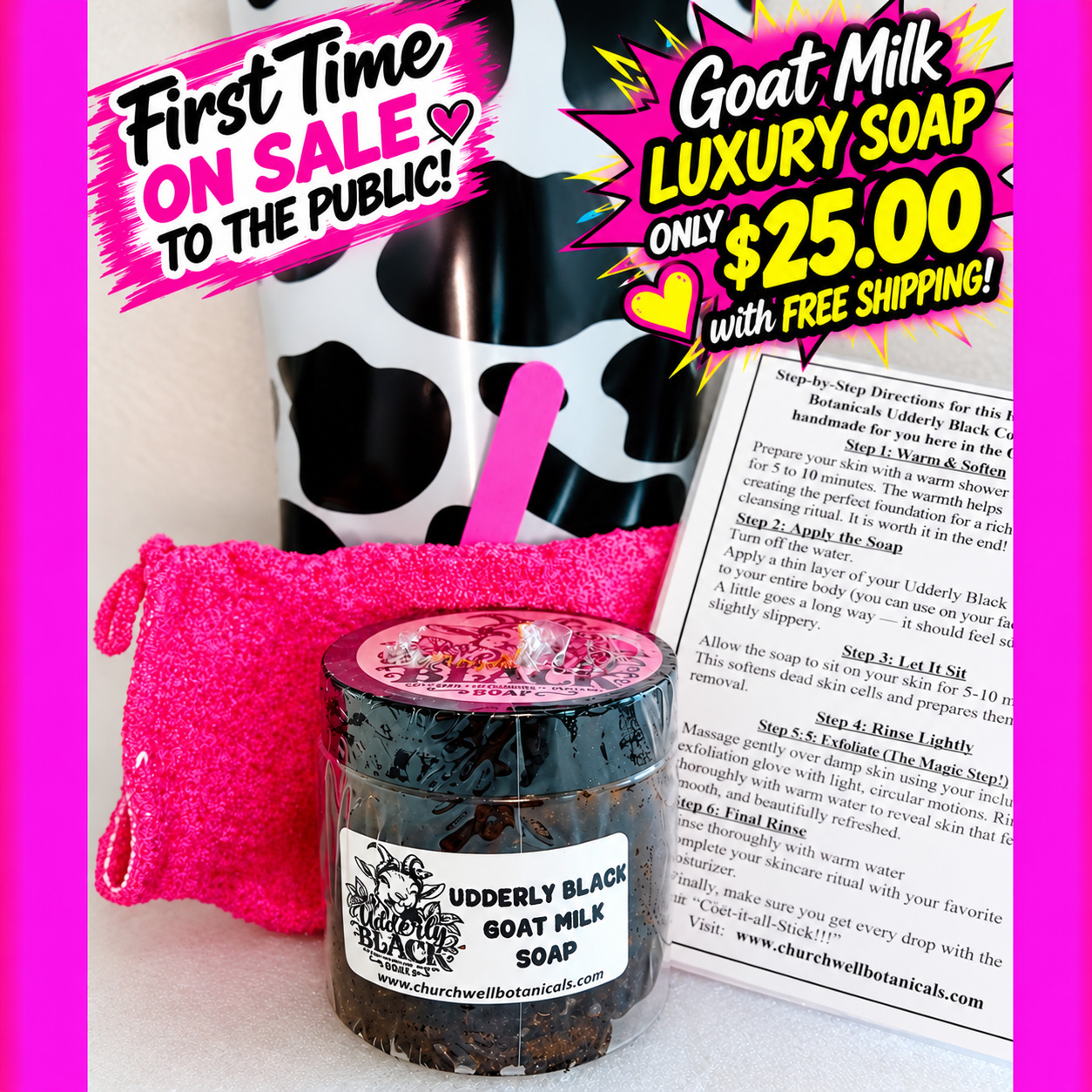 Udderly Black Goat Milk Luxury Soap by Churchwell Botanicals