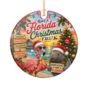 🎄 Have a Florida Christmas Y’all! 🌴  Bring a little sunshine, saltwater, and Christmas cheer to the tree! 🎅🦩🐋✨