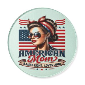 American Mom™ Memory Board | Patriotic Mother’s Day Keepsake Gift | Proud Mom Serving Platter | Family Heritage Decor  $65.99 • Complimentary Shipping Included 🎁