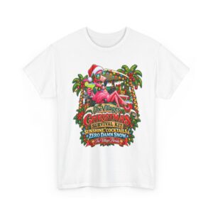 The Villages Christmas Survival Kit T-Shirt, Sunshine Cocktails and Zero Damn Snow, Funny Florida Christmas Flamingo Shirt